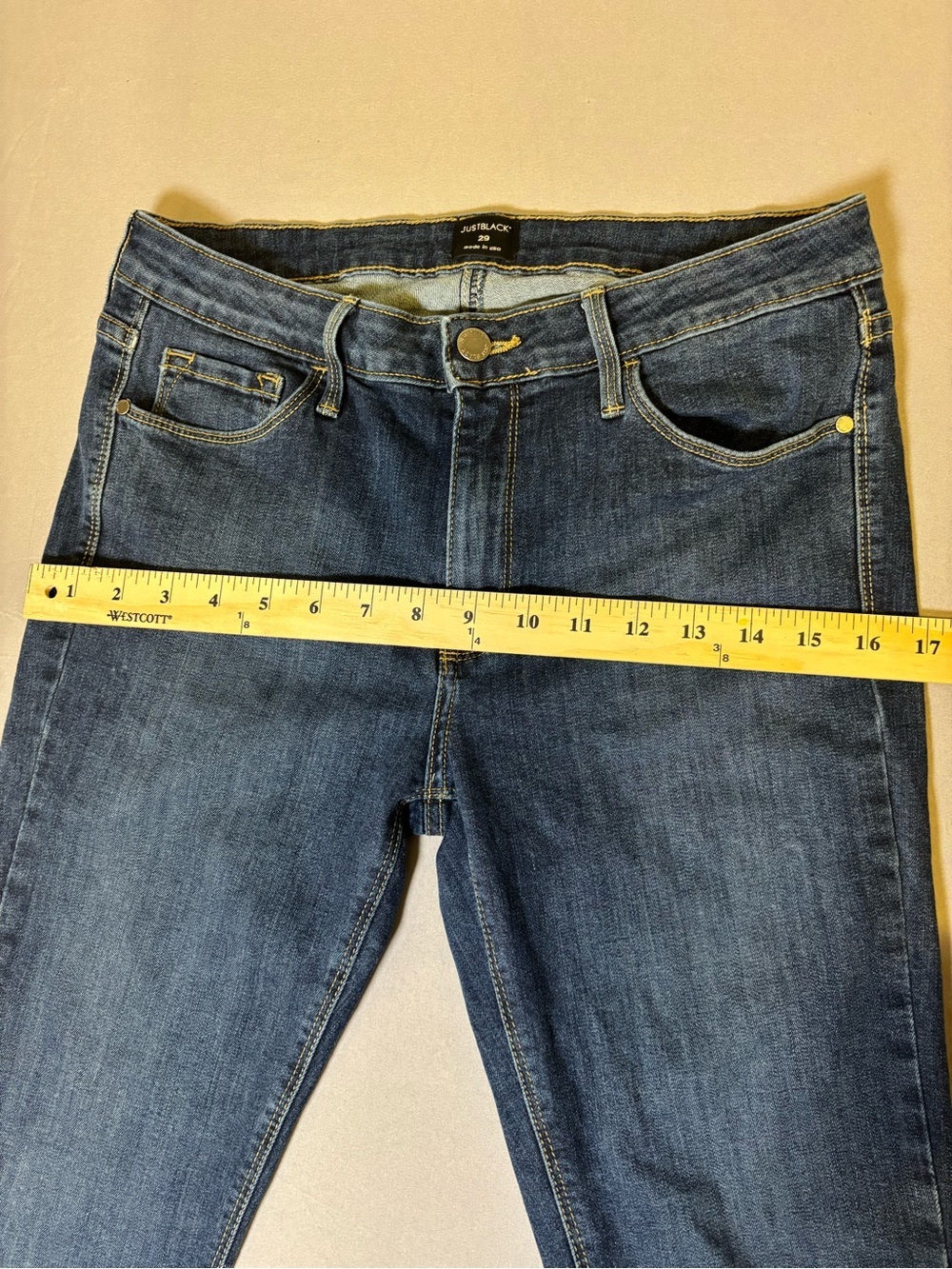 Women’s Size 29 “Just Black” Made in USA Denim Straight Leg Jeans - Picture 7 of 10